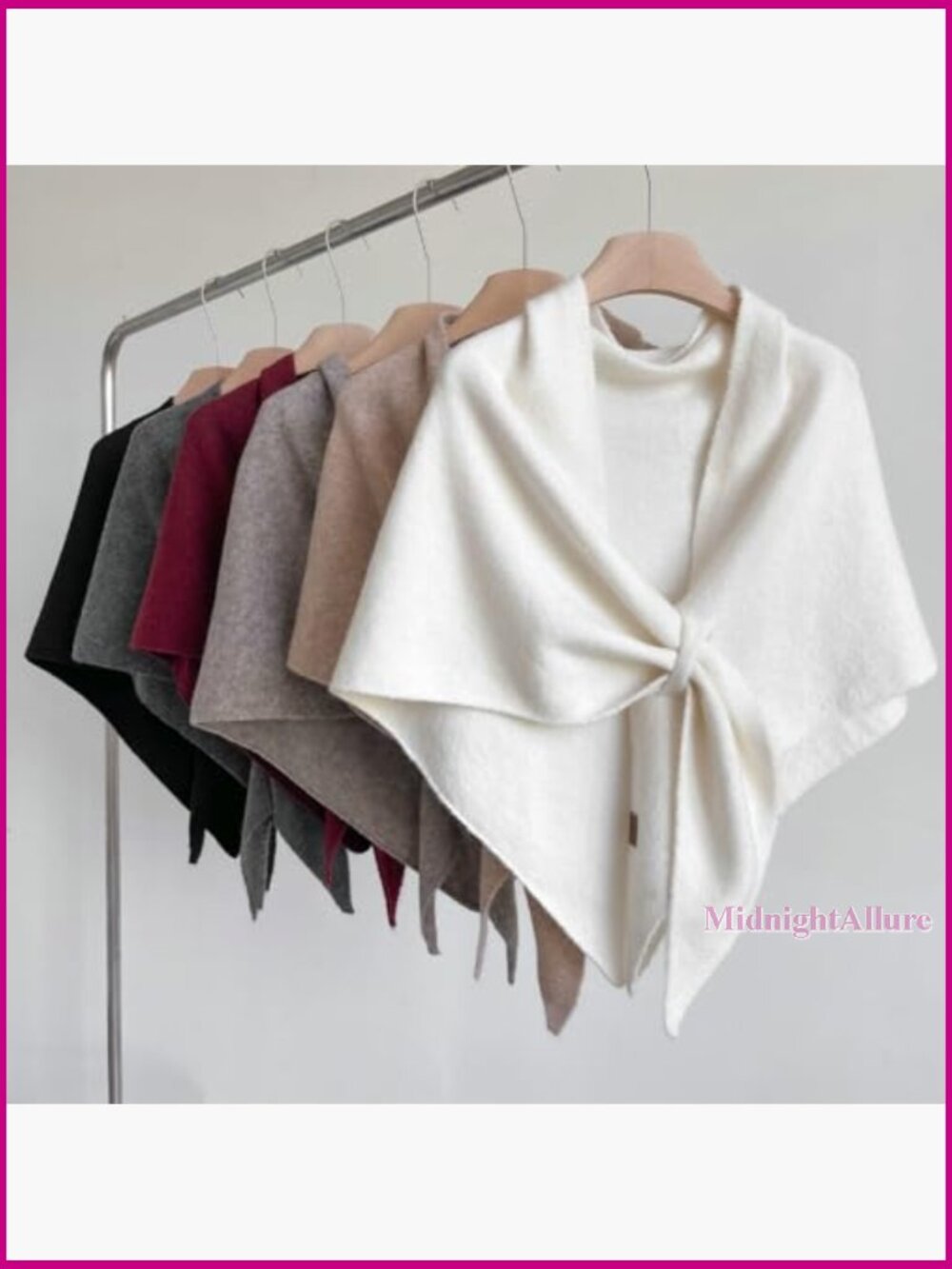 Soft Knitted Pashmina Shawl Wrap Cape Cardigan One Size All Seasons - Picture 5 of 6